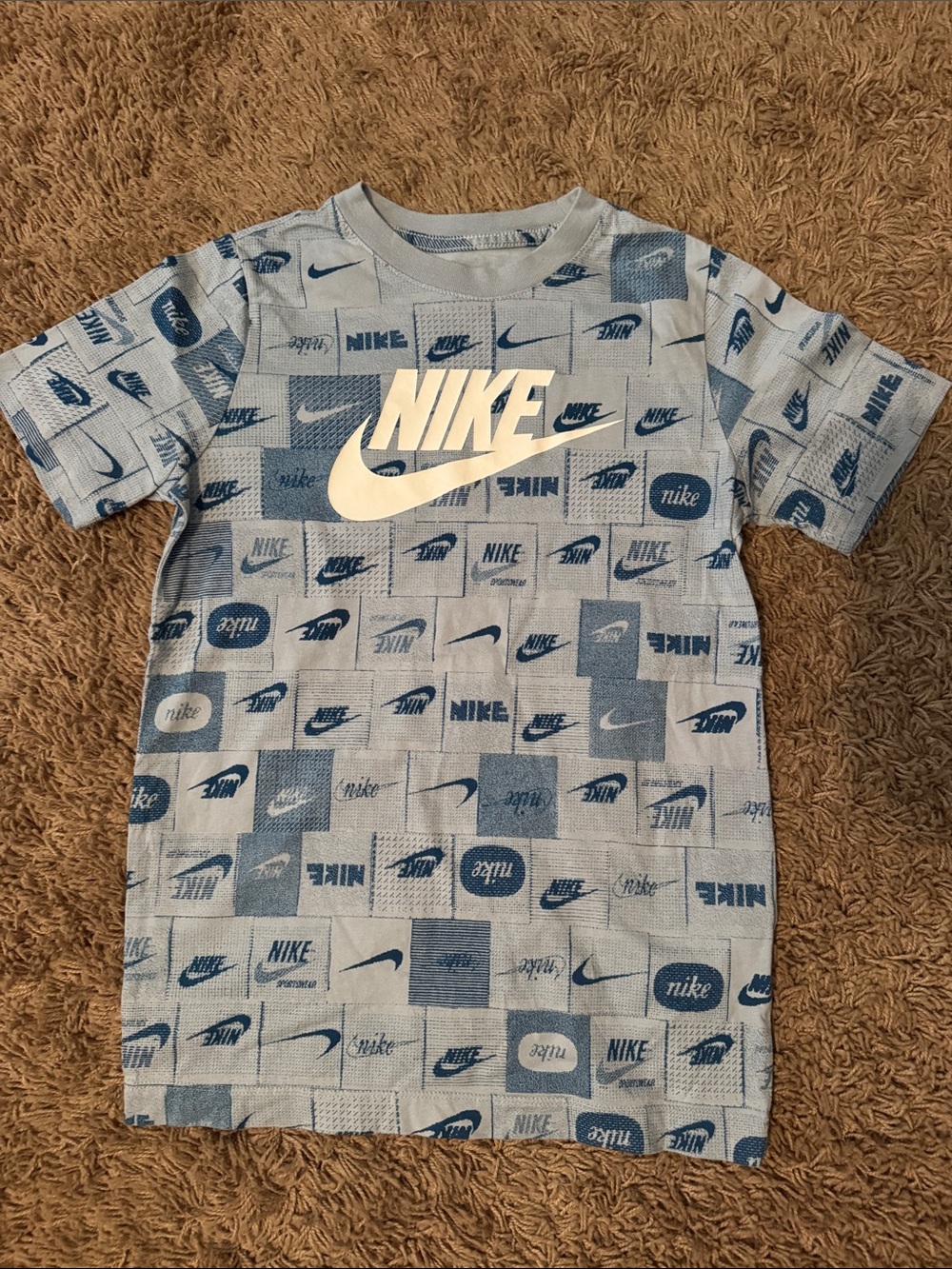Nike Light Blue Logo Tee with Royal Blue Shorts - Picture 2 of 7